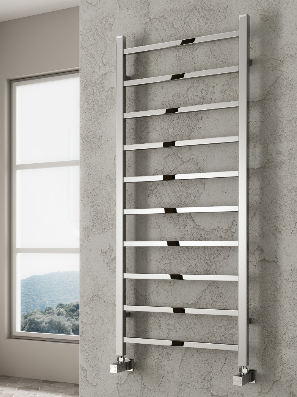 Serena Towel Rail 500 x 500, Chrome